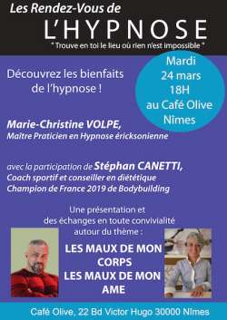 REPORTE  : Les RDV de l'Hypnose au Café Olive : Les maux de mon corps - Les maux de mon âme